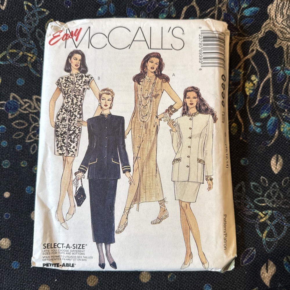 McCall's Pattern 6939 Misses' Dress Jacket Skirt Size 4-6-8 Uncut Factory Folded
